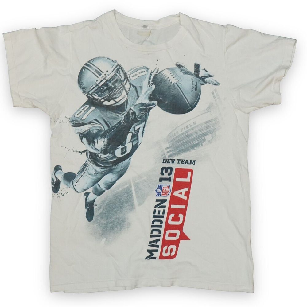 EA Madden Shirt Adult Small White Sports Madden13 DEV TEAM Social Very Rare *‎